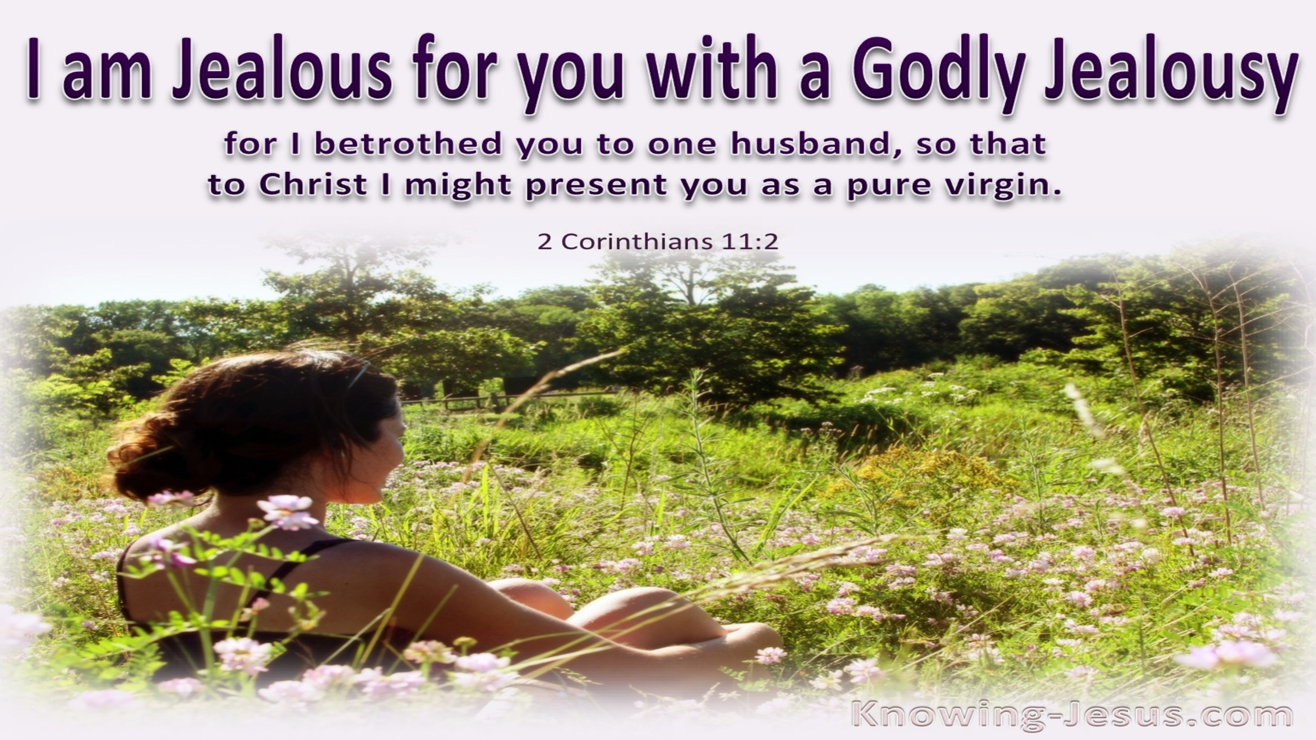 2 Corinthians 11:2 I am Jealous For Your WIth A Godly Jealousy (purple)